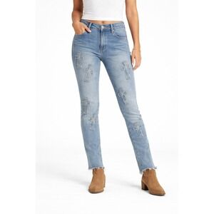 BAMBOO Original Denim Embroidered Cross Skinny Jeans – Women's Size 7